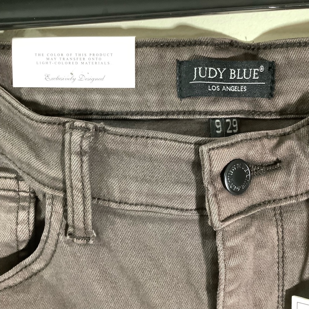 Judy Blue Dark Brown High Waist  Straight Fit Jeans - Picture 7 of 9